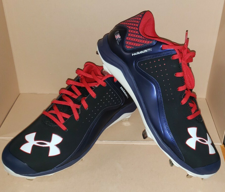 RARE Under Armour USA Edition Baseball Cleats Men's Sizes *read