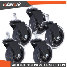 Labwork 5Pcs 3 inch Caster Wheels For Office Chair Caster Rubber Swivel Wheels