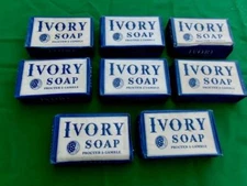 VINTAGE ORIGINAL WWII 1940'S PROCTER & GAMBLE ( LOT OF 8 ) IVORY SOAP BARS MED.