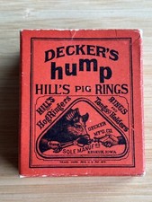Vintage Decker's Hump Hill's Pig Rings 100 Count, Iowa, original box