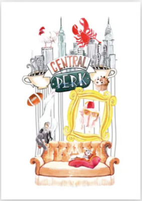 FRIENDS TV Show CENTRAL PERK NYC Wall Art Decor Poster | Unframed 12x18