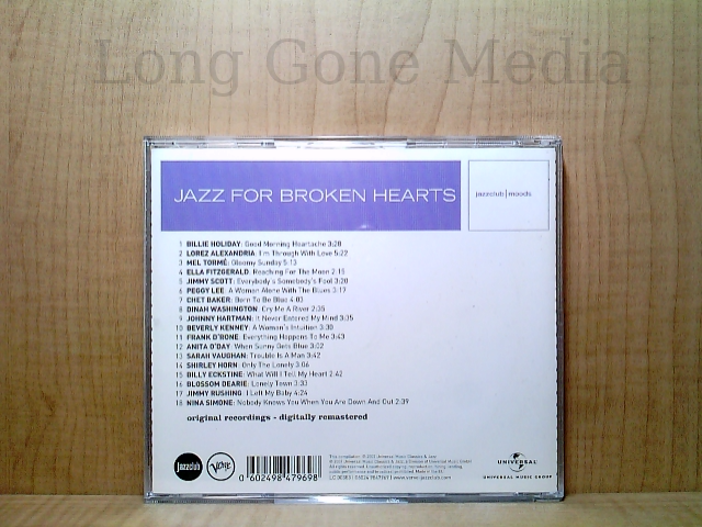 Jazz For Broken Hearts by Various (CD, Import, 2007, Verve Jazz For Broken Hearts by Various (CD, Import, 2007, Verve
