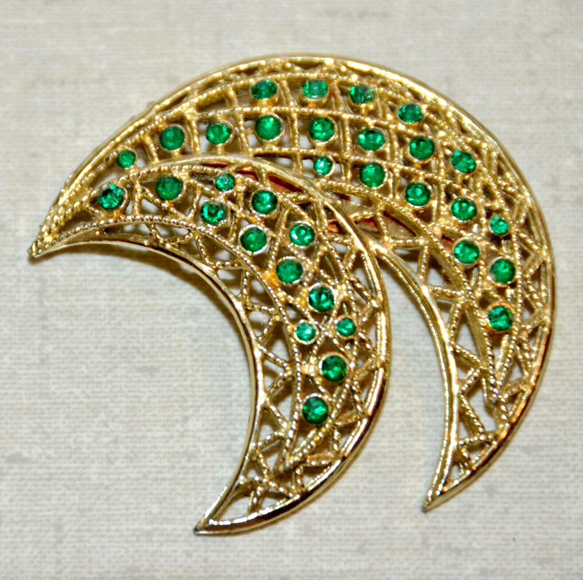 Crescent brooch sale