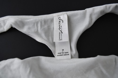 NEW Secret Treasures TRUE VTG 90s Liquid Satin High Cut Thong Panty LARGE - Picture 5 of 8