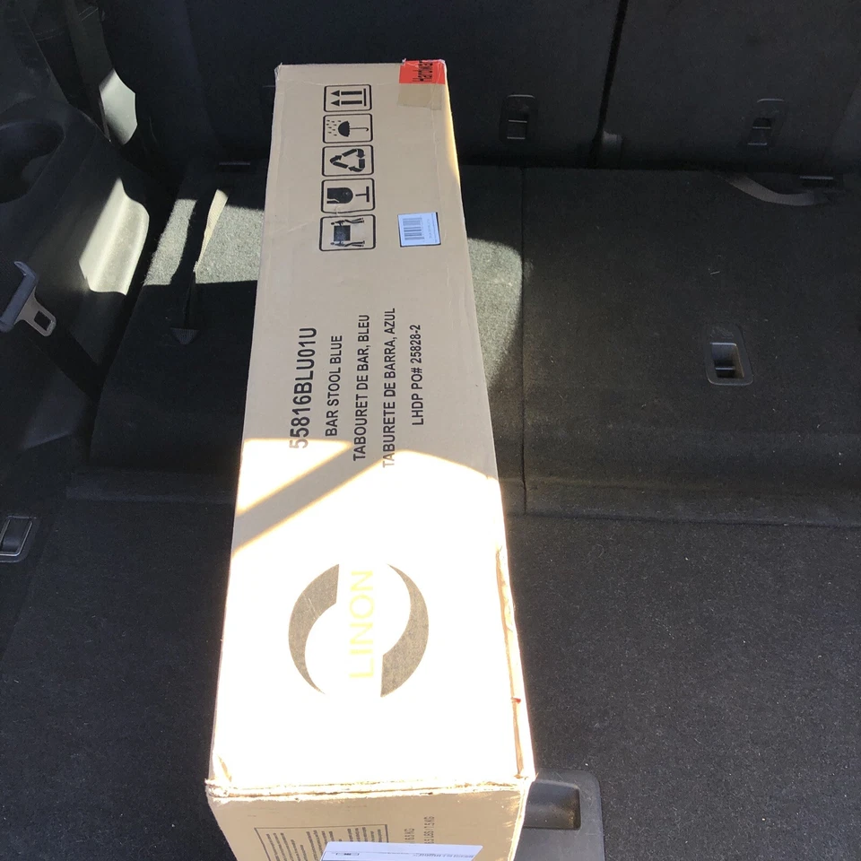 Linon Claridge 32" Wood Bar Stool in Blue - Image 3 of 3