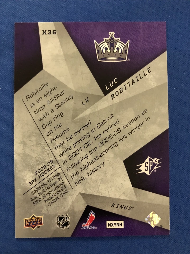 2008-09 SPx SPxcitement X36 Luc Robitaille Los Angeles Kings - Image 2 of 2