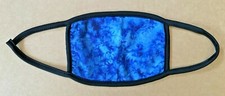 Fashion Design Face Mask - Lightweight Washable Double Layer - Blue Tie Tie Dye