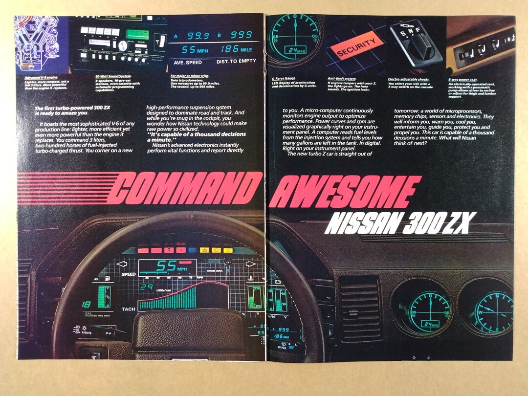 1984's SINGLE IMAGE AdvertisingArtWorks 1984 NISSAN 300ZX CAR