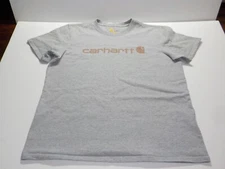 Carhartt Womens Workwear Logo Short Sleeve Gray T Shirt XL (16/18) 103592 (0824)