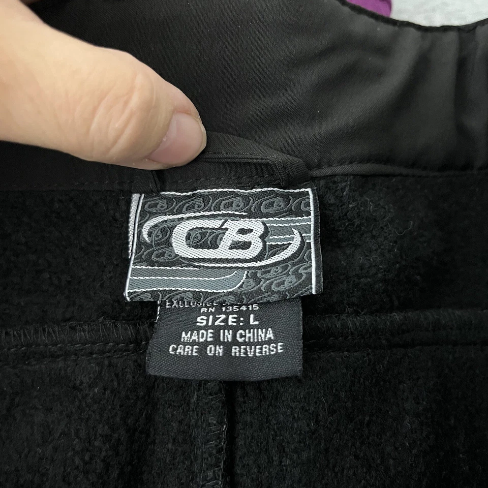 CB Sports Black Zipper Pockets Lined Ski Pants Size Large  - Image 3 of 4
