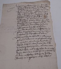 Manuscript letter Creuzburg (Thuringia) 1585, about prisoners & prison