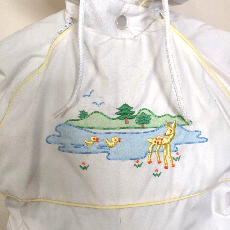 Traje de nieve vintage Tiny Tots original bebé niño pequeño 0-18 meses Bunting Foto 2 de 4