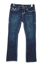 Big Star Maddie Bootcut Women's Jeans Embroidered Bling Flap Pockets Size 27