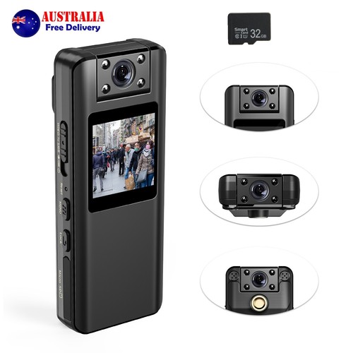 BOBLOV 32GB 1080P Mini Body Camera 1.3in Small Daily Security Video Camcorder