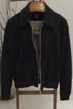 Gant Lamb Suede / Leather Navy Ladies Bomber Jacket , Size Medium.