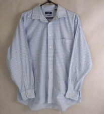 Chaps Stretch Collar Wrinkle Free Regular Fit Lavender & Blue Check Shirt 34/35