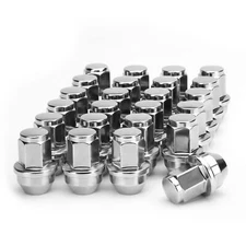 24pcs Chrome 14x1.5 Lug Nuts Acorn Seat for 15-24 Ford F-150 Expedition Lincoln 