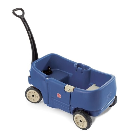 Step2 Wagon for Two Plus Blue Foldable Wagon for Kids with S