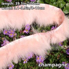 1M Faux Feather Fur Ribbon Fringe Trims Sew Crafts DIY Material Decor Fairy Soft