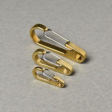 Solid Brass Carabiner Spring Snap Hook Clip Key chain EDC