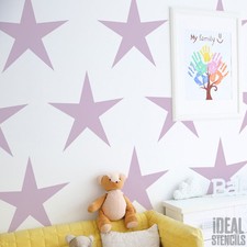 Star Stencil Home Decor Paint Walls Fabrics Furniture Reusable Art Craft Stencil