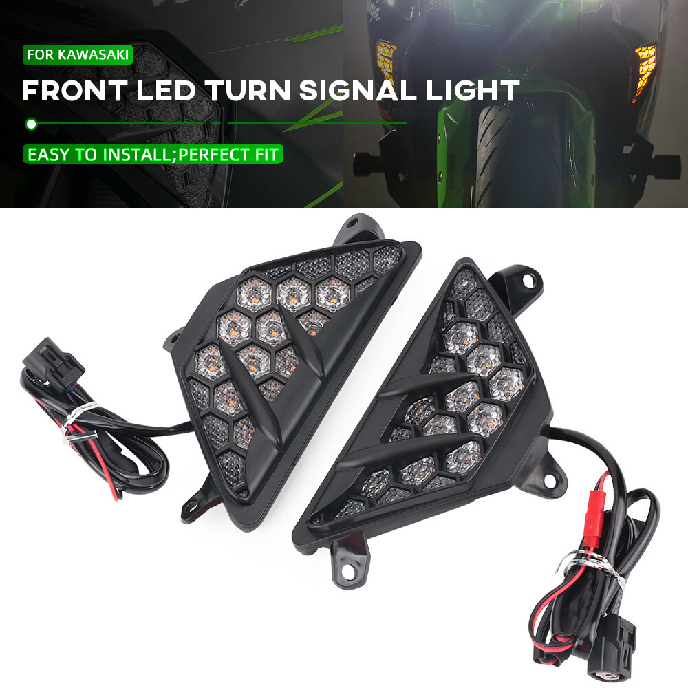 Front LED Turn Signal Light For KAWASAKI NINJA 650 EX650 ZX Front LED Turn Signal Light For KAWASAKI NINJA 650 EX650 ZX