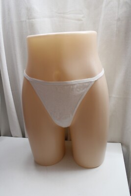 Sexy T Thong White Super Soft Cotton Lace Thong, Sexy Low-Rise G String LARGE