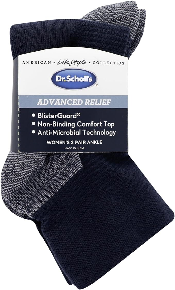 Dr Scholl's Women's Pair Advanced Relief Blister Guard Ankle