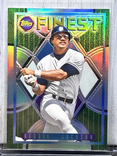 Reggie Jackson 2022 Topps Finest Flashbacks Short Print SP Refractor #203
