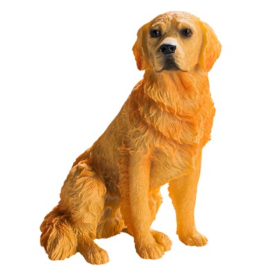 JC Resin Crafted Golden Retriever Statue-Puppy Dog Resin Figurine