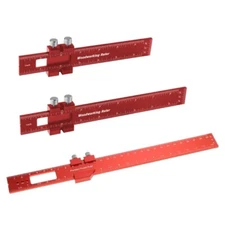 Woodworking Scribing Ruler Precision Pocket Rule Metal Slide Stop Marking Ruler