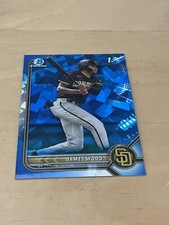 2022 James Wood Bowman Chrome Prospects Sapphire Baseball Card