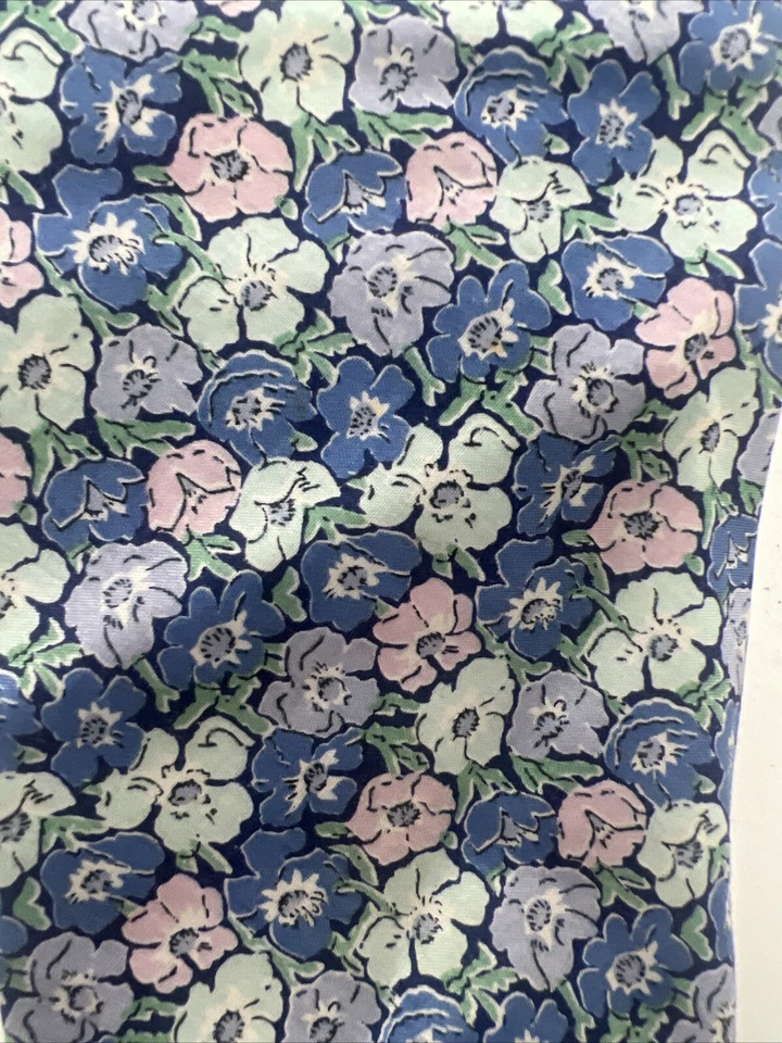 Gravata Saks Fifth Avenue masculina azul floral gola de seda US$ 125 - Imagem 3 de 4