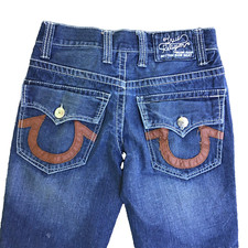 True Religion Section Row Seat Boot Cut Jeans Size 30 x 28 USA Made Vintage Men