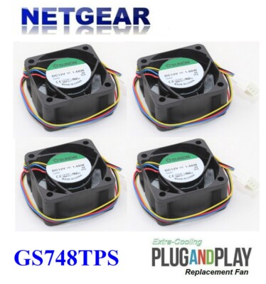 4x New Replacement Fans for Netgear GS748TPS Smart Ethernet Switch | eBay