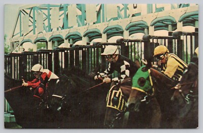 Postcard Aqueduct The Big A Long Island New York Horse Racing