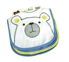 Parents Choice Infant Bear Bibs 3 Pack New NWT Boy Theme