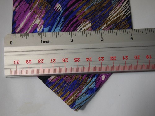 Vintage JT Beckett Herren Krawatte Krawatte blau lila braun Retro 80er geometrisch breit 57" - Bild 4 von 4