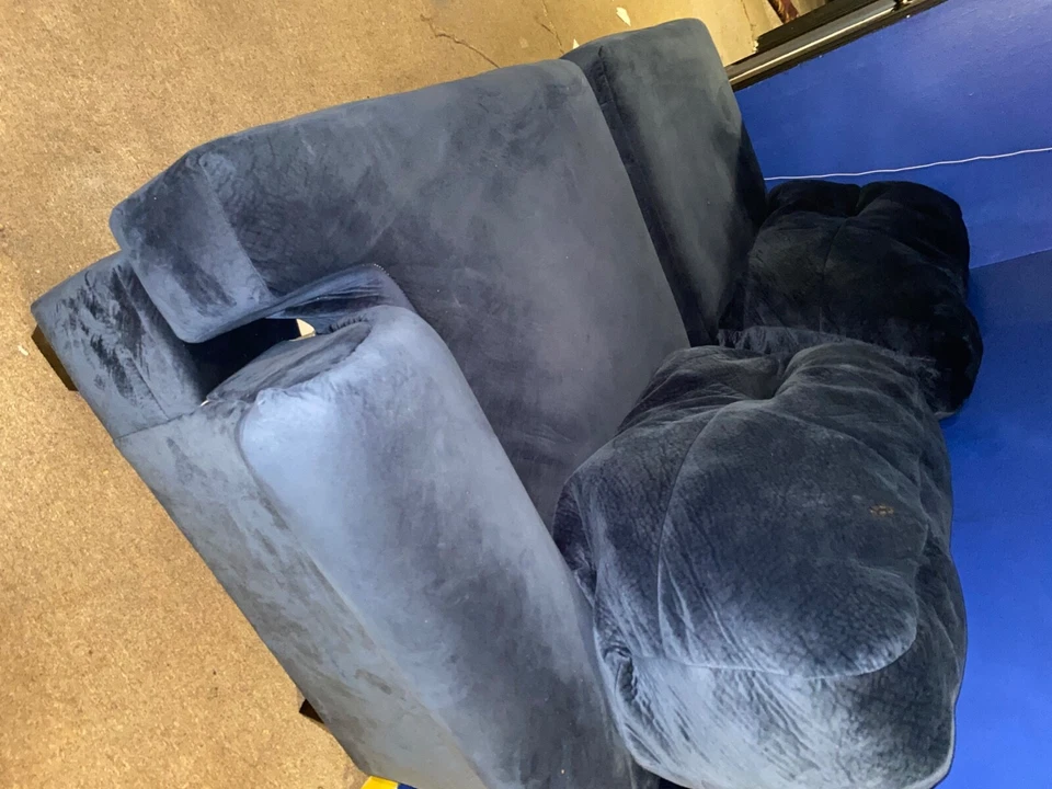 Sofamania Amanda U Shape Velvet Sectional Sofa - Navy - Image 3 of 3