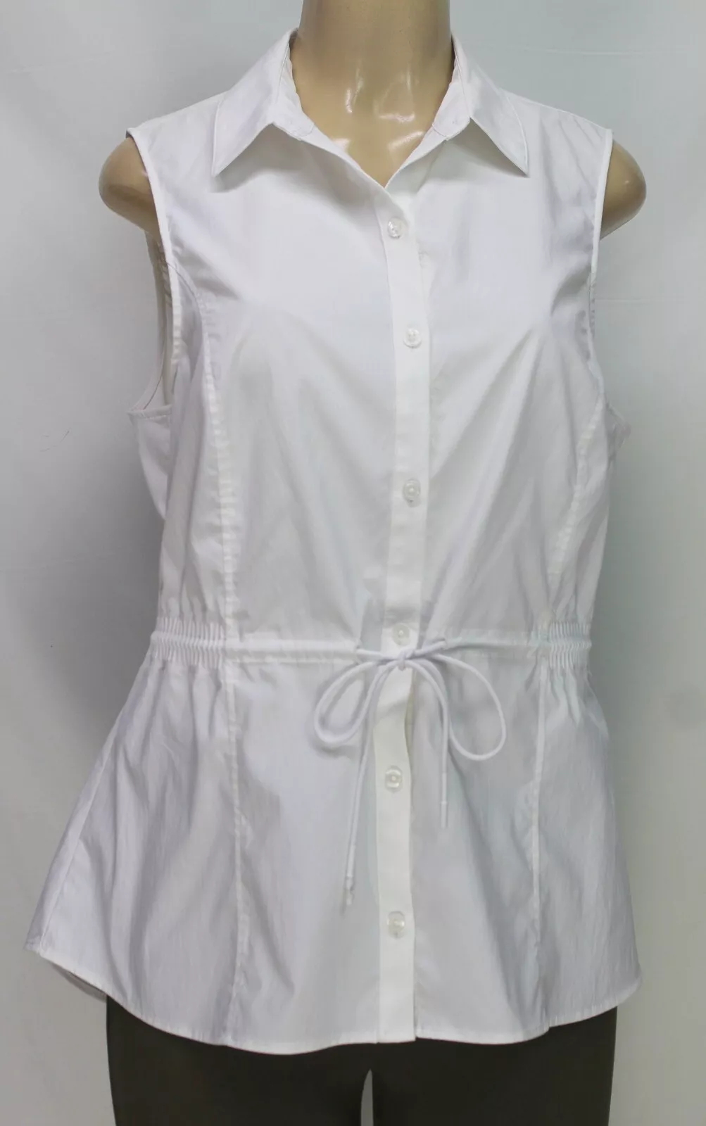 athleta levitate sleeveless button-up blouse shirt