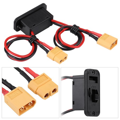 #ad 1pc Heavy Duty Large Current RC Airplane Model Switch Battery On Off $12.45