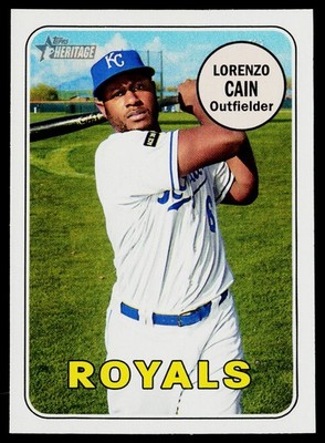 2018 Topps Heritage Short Print #428 Lorenzo Cain , Near Mint or Better (HUCK'S)