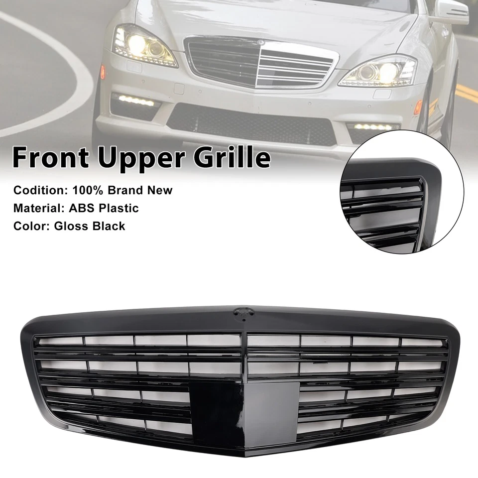 🚗Front Grill Grille Fit Mercedes Benz S-Class W221 S550 S600 S63 S65 2010-2013 Foto 2 de 4