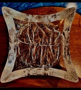 Vintage Tapio Wirkkala for littala "Lunaria" Finland 7.75" Art Glass Bowl Dish