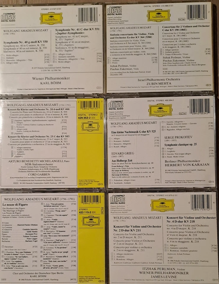 Mozart-Paket (Deutsche Grammophon - 6 CDs): Karajan/ Böhm/ Wiener Philharmoniker - Bild 2 von 2