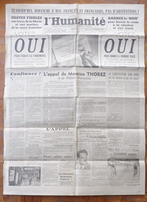 L'Humanité 5. Mai 1946 WAHL