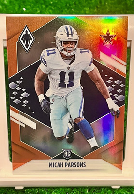 2021 Panini Phoenix Micah Parsons Orange Lazer RC Rookie /99 #146 Dallas Cowboys