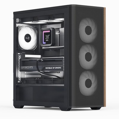 Aerocool D501A Midi Tower ATX PC-Gehäuse 120mm/140mm Lüfter 2.5/3.5'' HDD