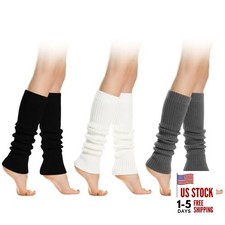 3-Pack Leg Warmers, Cable Knit Leg Warmers for Ballet Women,80s Style for