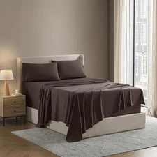Nestl Queen Sheets Set - 4 Piece Bed Sheets for Queen Size Bed, Double Brushed
